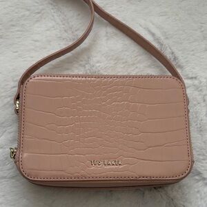 Ted Baker Blush Croc-Embossed Leather Crossbody Bag